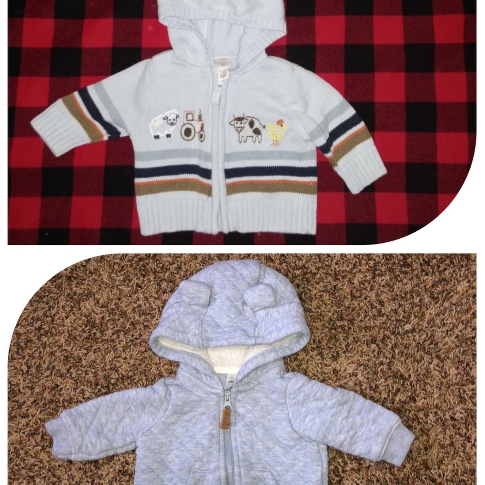 Set of 2 baby sweaters Nordstrom & Carters